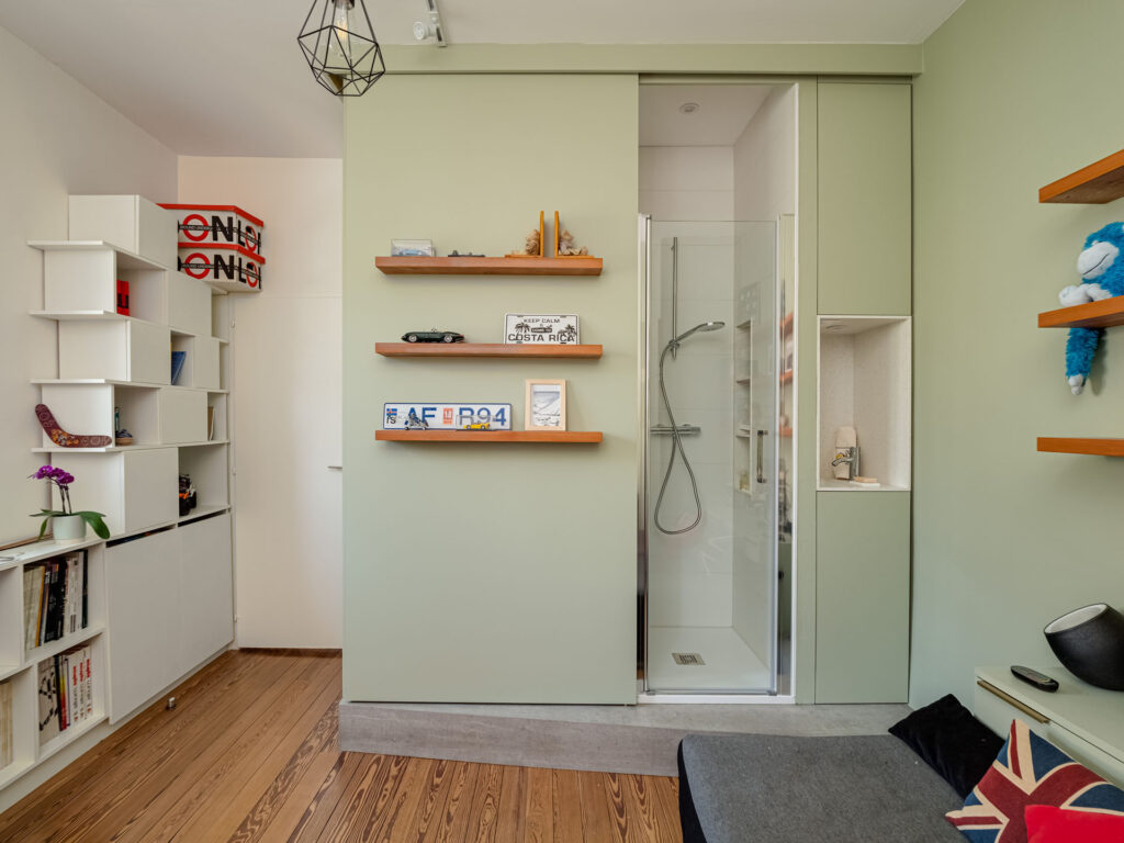 Chambre d’amis intégrant une salle d’eau Lyon Beaujolais