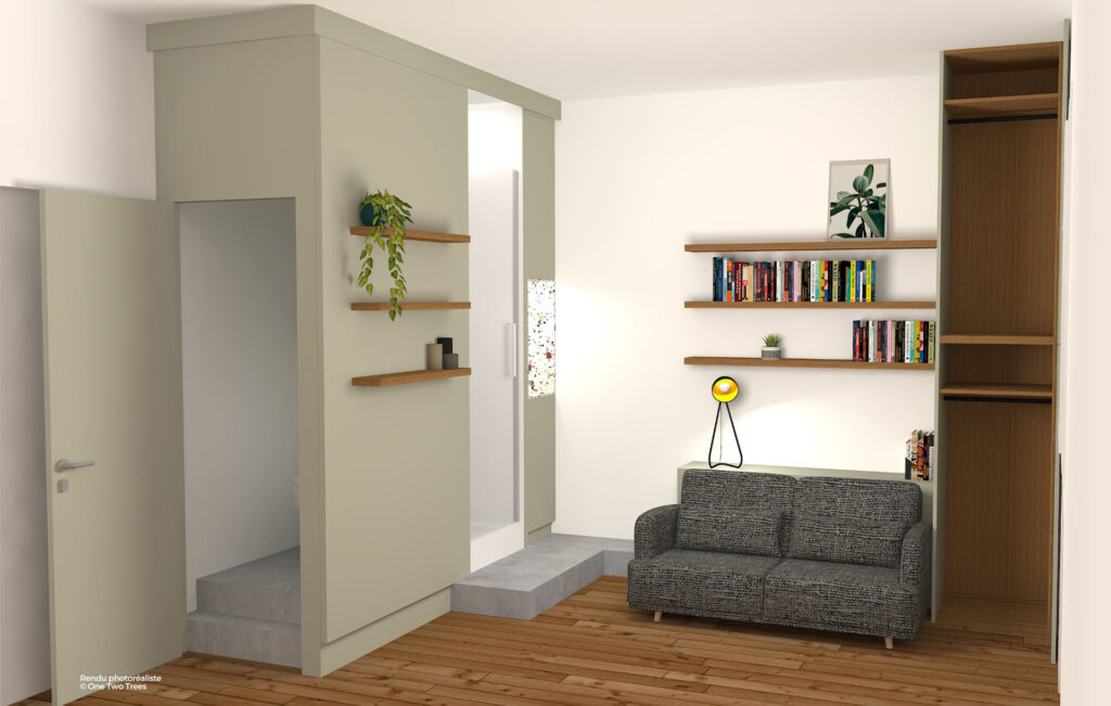 Design sans titre - 1 Chambre d’amis intégrant une salle d’eau Lyon Beaujolais